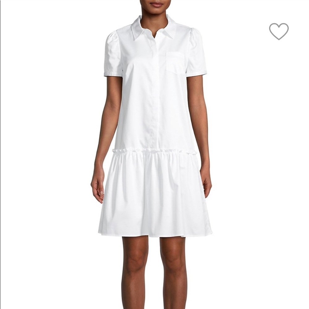Karl Lagerfeld white drop waist dress